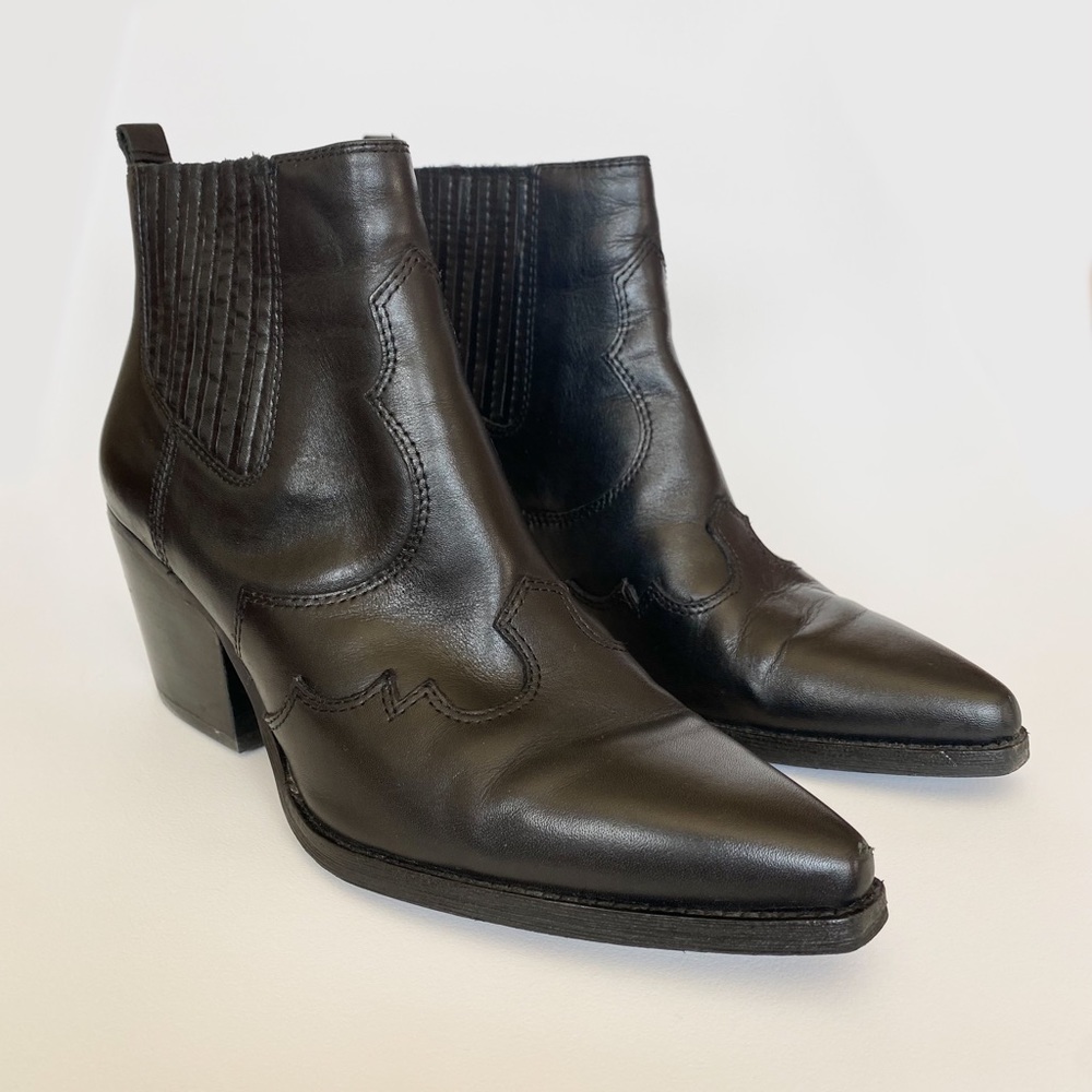 Sam Edelman Winona Western Leather Ankle Boot